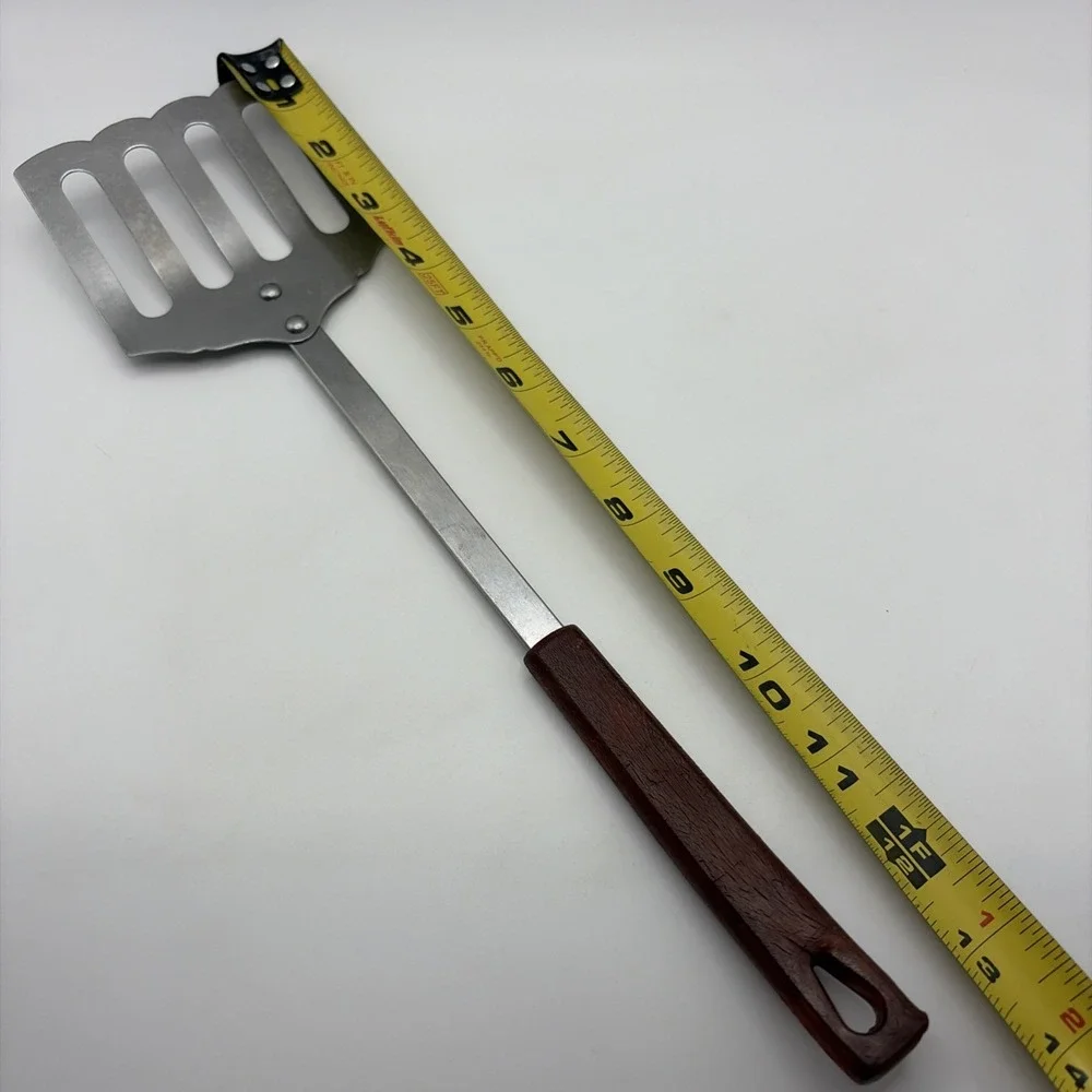 Vtg Kaylan Stainless Slotted Spatula Curved Turner Flipper Bakelite Handle 13